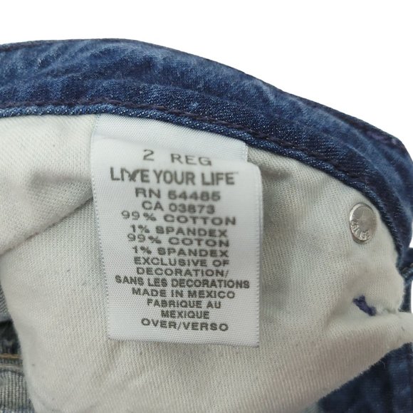 American Eagle Skinny Low Rise Jeans Womens Size 2 Medium Wash Denim - Picture 8 of 9